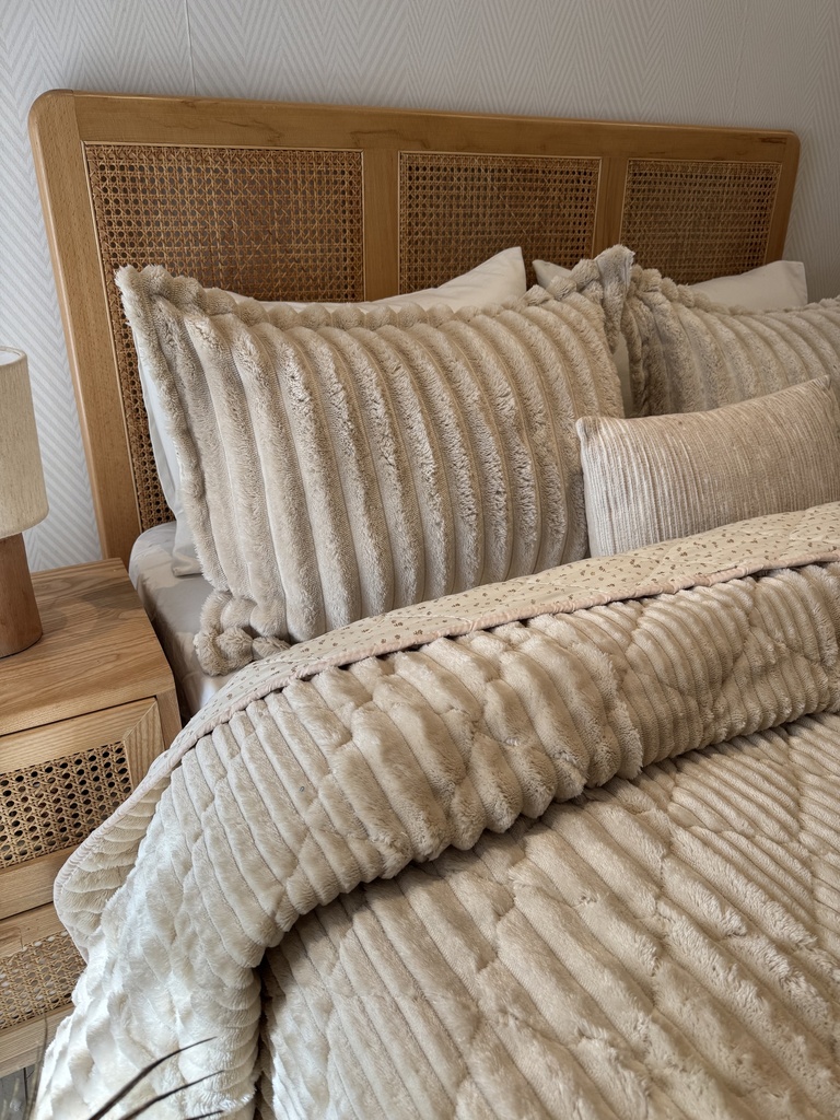 Couverture 3 Pieces Double face Imprimer beige Motif 2 