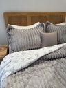 Couverture 3 Pieces Double face Imprimer gris Motif 2  