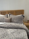 Couverture 3 Pieces Double face Imprimer gris Motif 2  