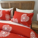 Housse de couette 6 Pieces 80% Coton Coeurs Rouge Motif 1