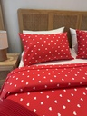 Housse de couette 6 Pieces 80% Coton Coeurs Rouge Motif 3