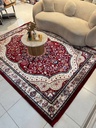 Tapis Médaillon persan floral – Bordeaux & Beige