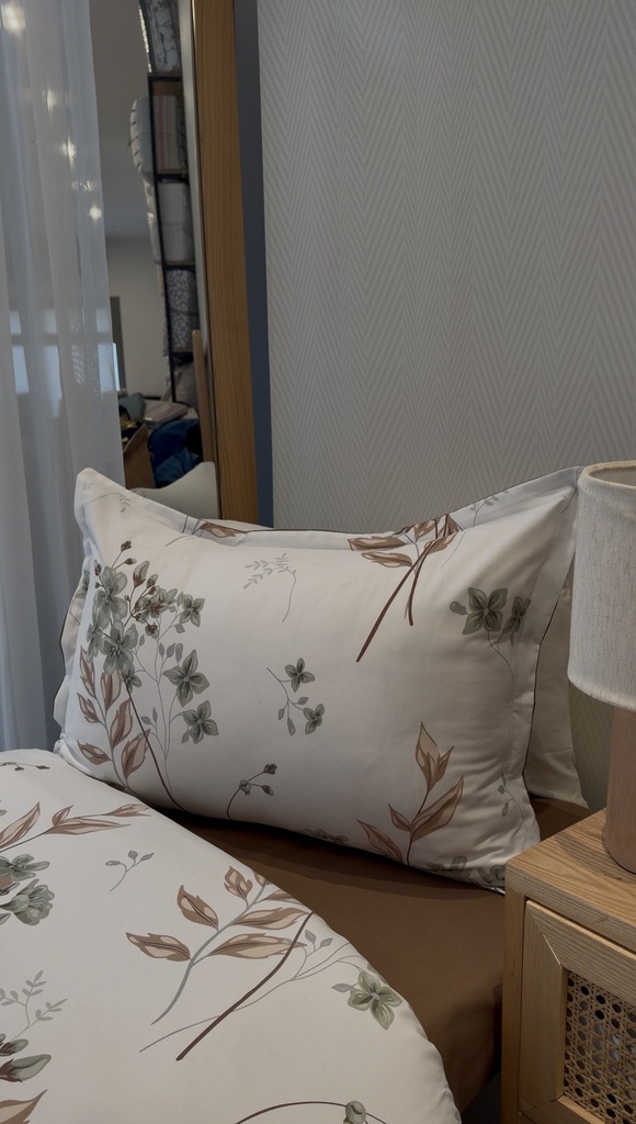 Housse de couette Une place Marron