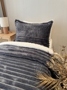Couverture rayure une place 2 Pieces BBH Gris