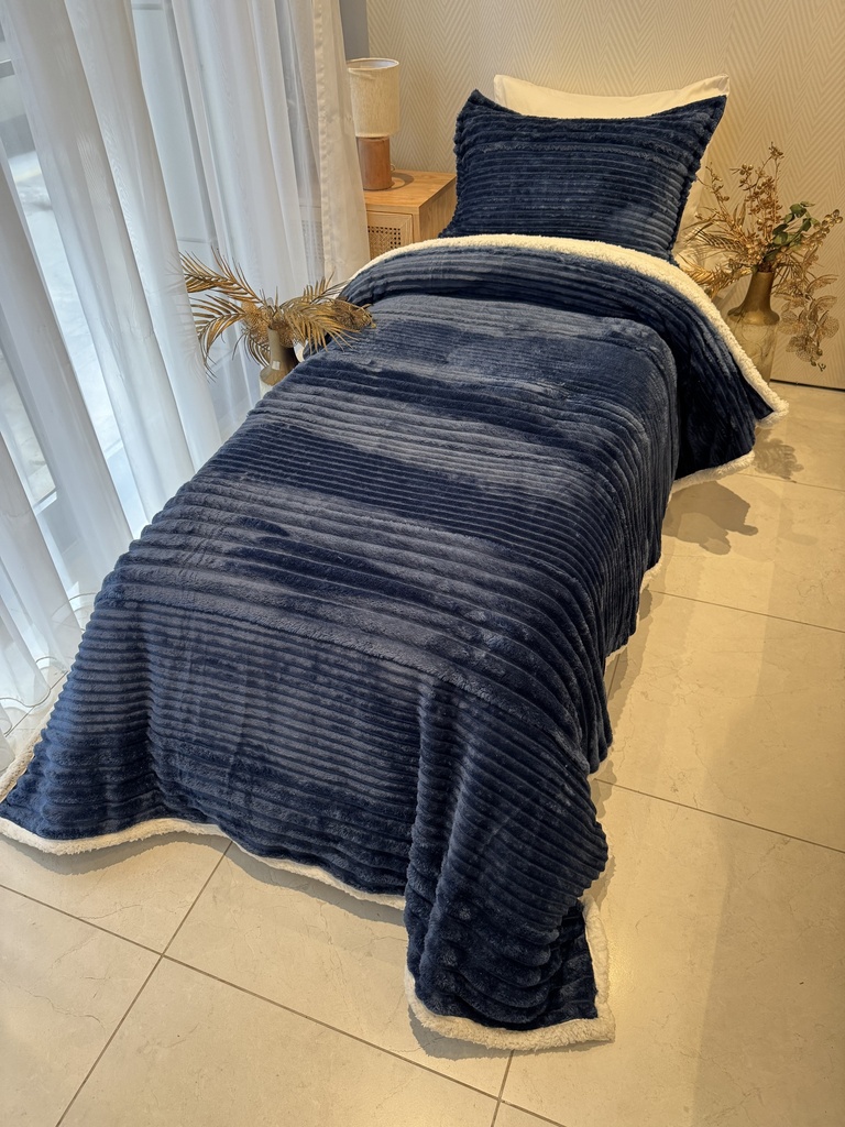 Couverture rayure une place 2 Pieces BBH Blue