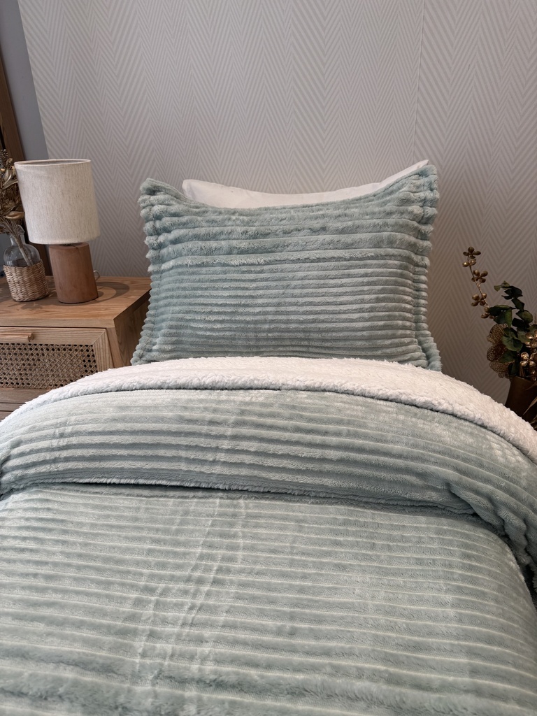 Couverture rayure une place 2 Pieces BBH Vert