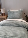 Couverture rayure une place 2 Pieces BBH Vert