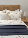 Housse de couette 6 Pieces 100% Coton Fleurs de Velours Rose