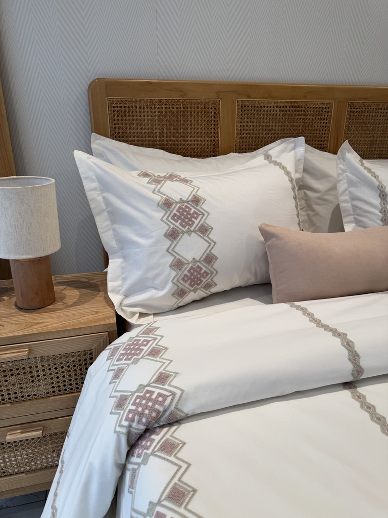 Housse de couette 6 Pieces 100% Coton Sofia Rose