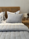 Couverture 5 Pieces double face gris clair 