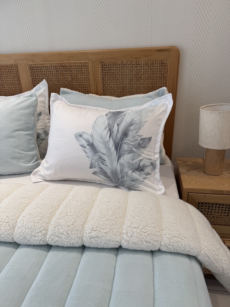 Couverture 5 Pieces double face rose poudré 