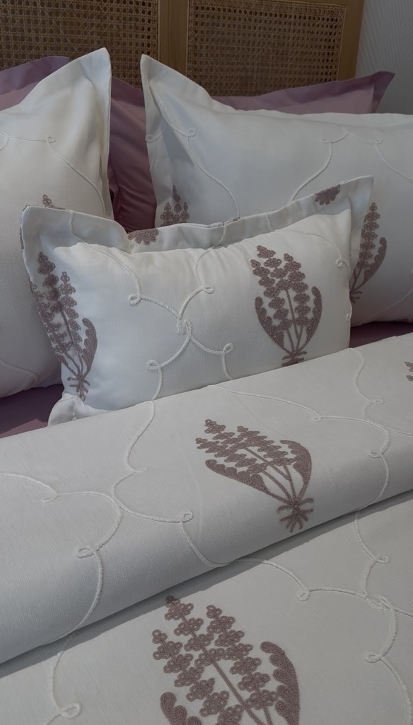 Couvre lit 4 Pieces Sapin Rose