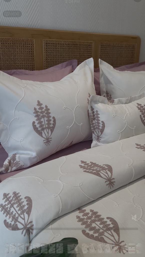 Couvre lit 4 Pieces Sapin Rose
