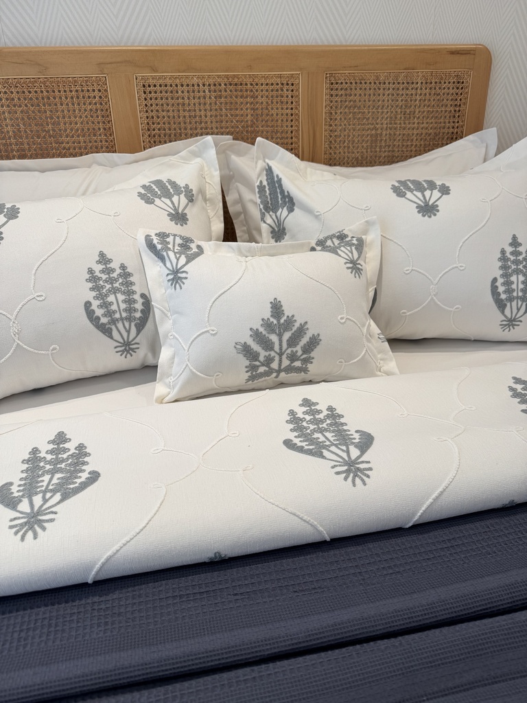 Couvre lit 4 Pieces Sapin Bleu vert