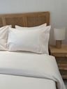 Parure de drap POLOPOLO Bordé 100% Coton percale 4 Pieces Blanc cassé Motif 2