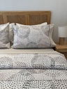 Parure de drap POLOPOLO  100% Coton percale 4 Pieces  Motif 3 Beige