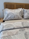 Parure de drap POLOPOLO  100% Coton percale 4 Pieces  Motif 3 Beige