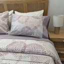 Parure de drap POLOPOLO  100% Coton percale 4 Pieces  Motif 1 Mauve