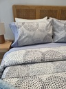 Parure de drap POLOPOLO  100% Coton percale 4 Pieces  Motif 1 Bleu