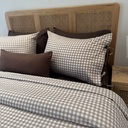 Housse De Couette 6 Pieces Vichy Cappuccino