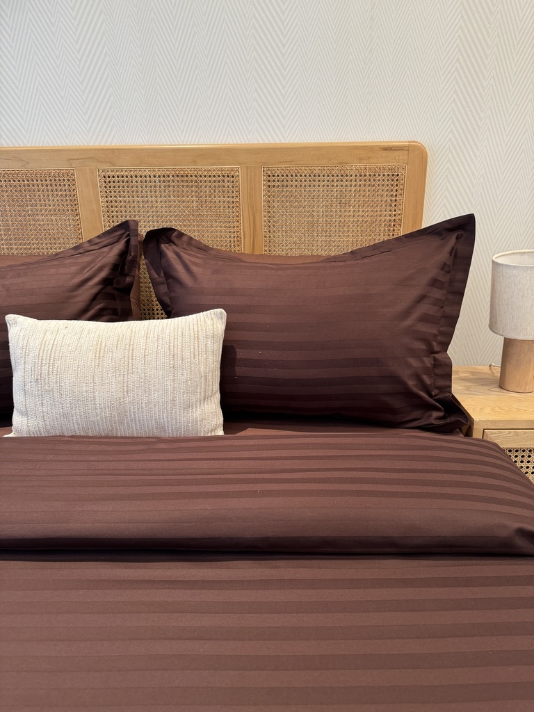 Housse de couette Satin Marron 