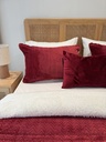 Couverture double face sherpa Rouge
