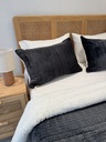 Couverture double face sherpa Gris