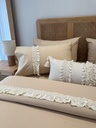 Housse de couette Elegance Dentelle 100% Conton 6 Pieces Beige 