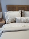 Housse de couette Elegance Dentelle 100% Coton 6 Pieces Blanc cassé