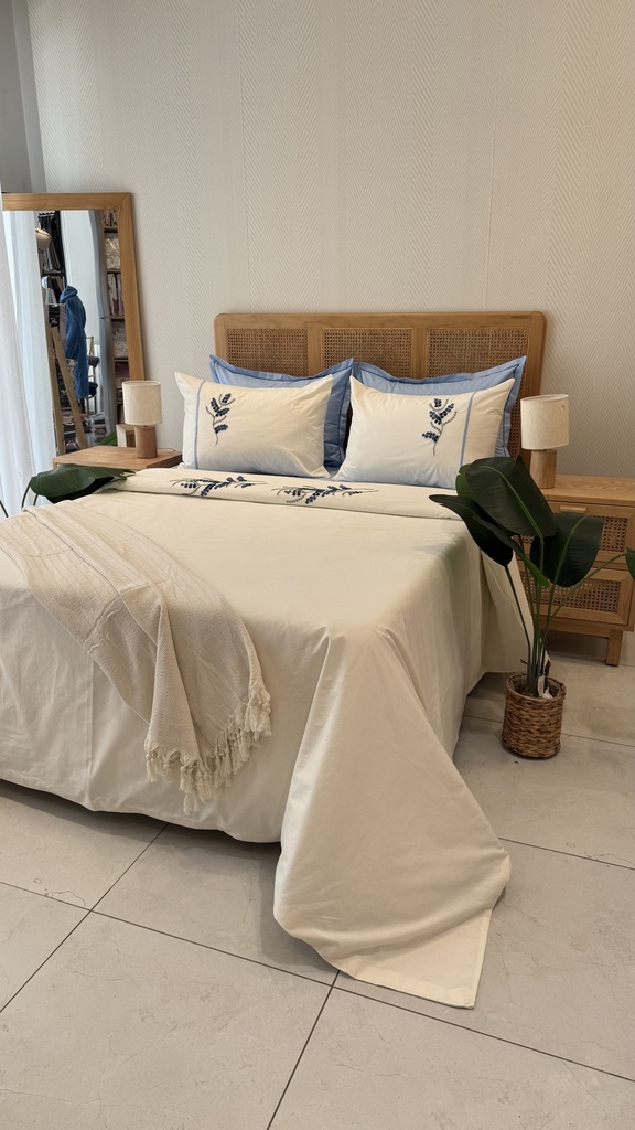 Housse de couette Brodé 100% Coton - Emas  