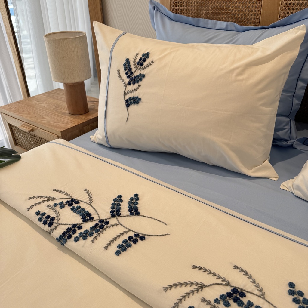 Housse de couette Brodé 100% Coton - Emas  