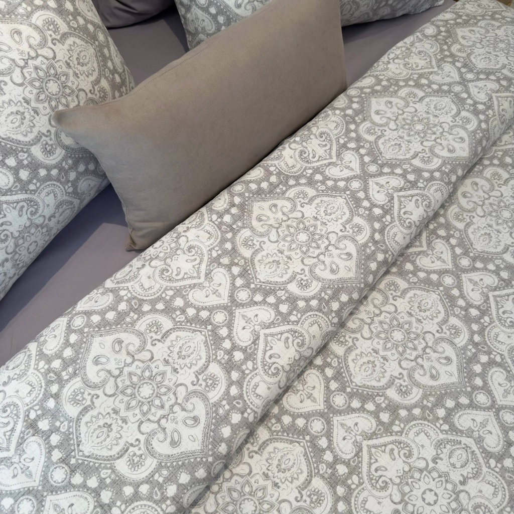 Parure Housse de Couette 6 Pièces – Élégance Grise
