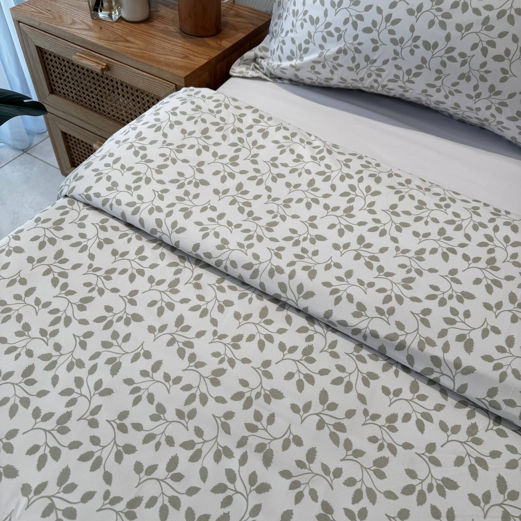 Parure de Draps 6 Pièces – Feuillage Sauge
