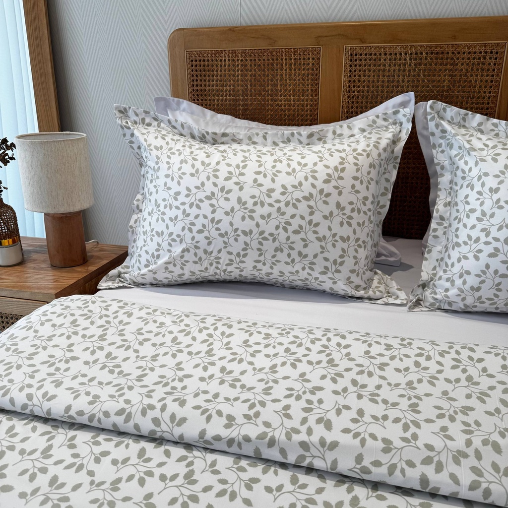 Parure de Draps 6 Pièces – Feuillage Sauge