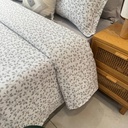Parure Housse de Couette 6 Pièces – Feuillage Gris