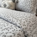 Parure Housse de Couette 6 Pièces – Feuillage Gris