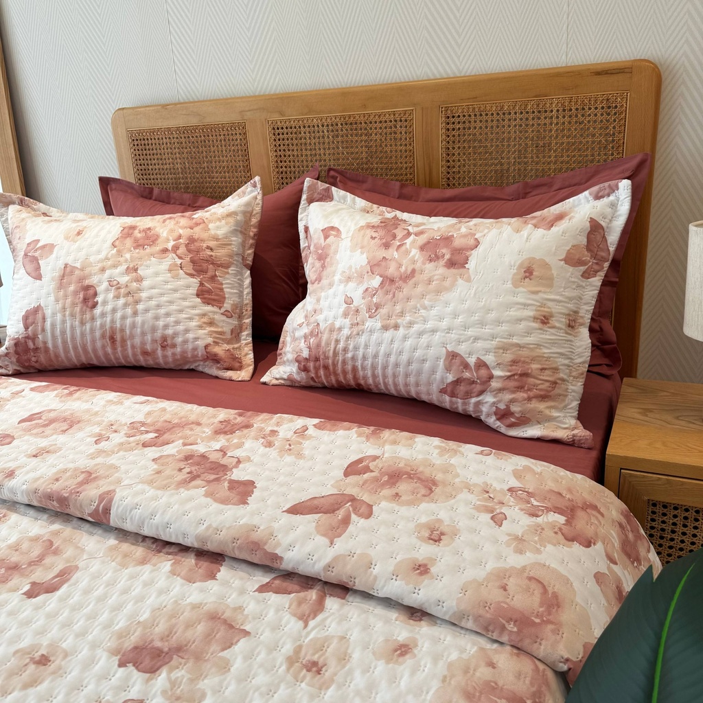 Couvre-lit Matelassé 3 Pièces – Rosée Florale