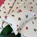 Couvre-lit Matelassé 3 Pièces – Tulipe Rose