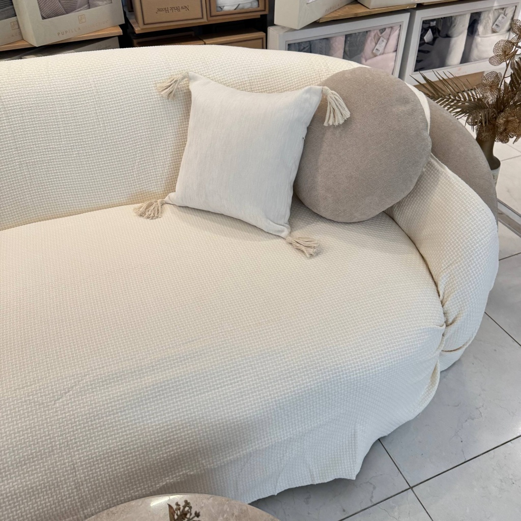 Plaid Gaufrée – Blanc Cassé