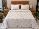 Parure de Draps 6 Pièces – Feuillage Beige