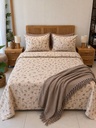 Parure de drap 6 pcs Flora Beige