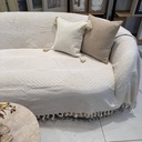 Plaid Tunisien Treillis écru Double Face