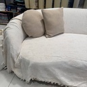 Plaid Tunisien Damasse Beige Claire Double Face