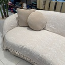 Plaid Tunisien Floral Beige Double Face