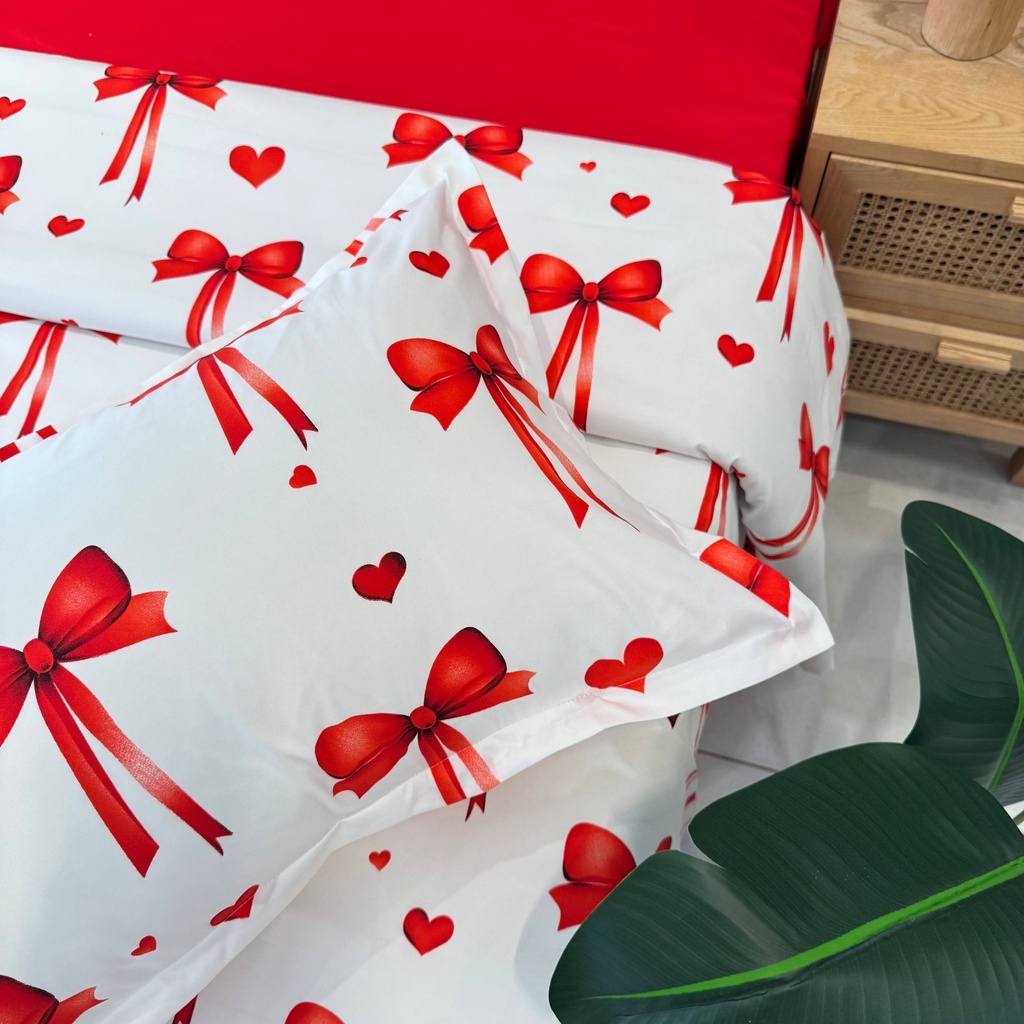 Parure de drap 6 pieces Girly Rouge 