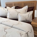 Couvre lit 4 Piece Douce Floraison Beige 