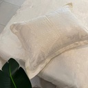 Couvre lit 6 pieces Dentelle Blanc