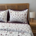 Parure de drap 6 pieces Jardin Fleuri mauve