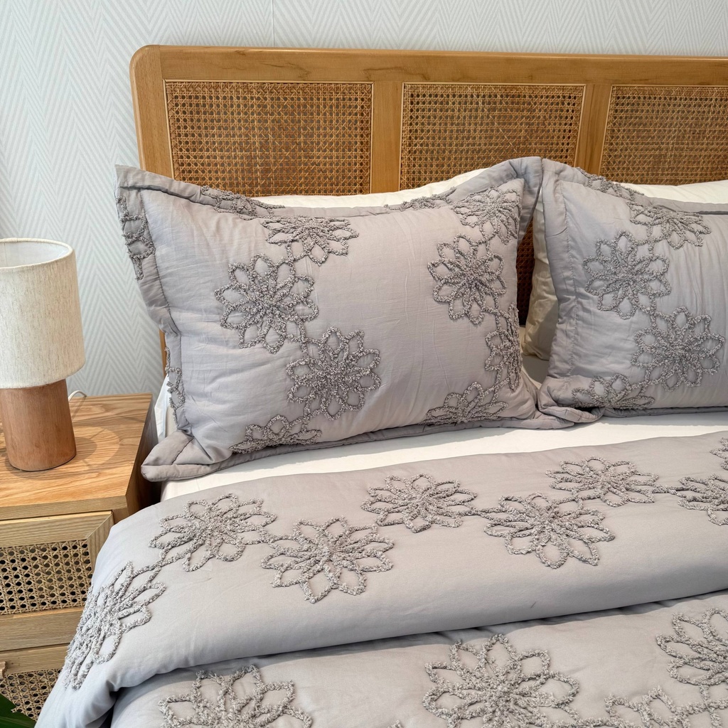 Couvre lit 3 pieces - fleurs