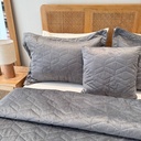 Couvre lit 4 pieces - elegance gris